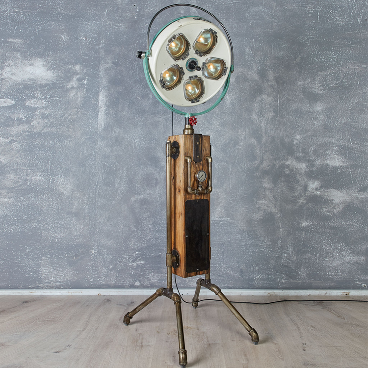 a light on a stand