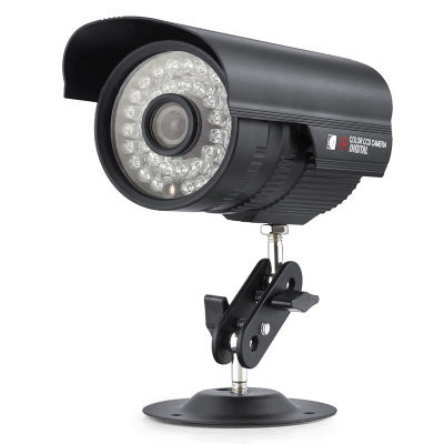 a black camera with a white background