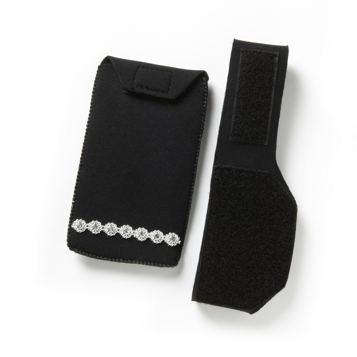 a black fabric pouches with velcro straps