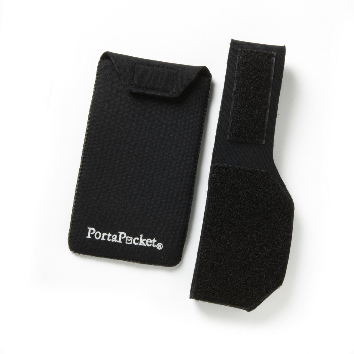 a black fabric pouches with velcro straps