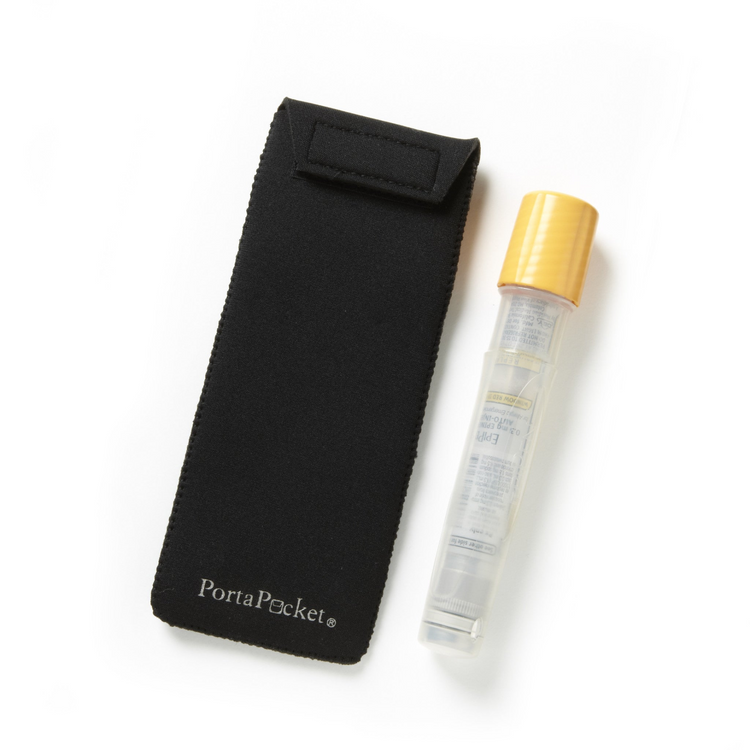 a black case and a small plastic tube