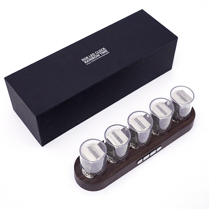 Colorful Night Light Retro Mechanical Wind Electronic Clock