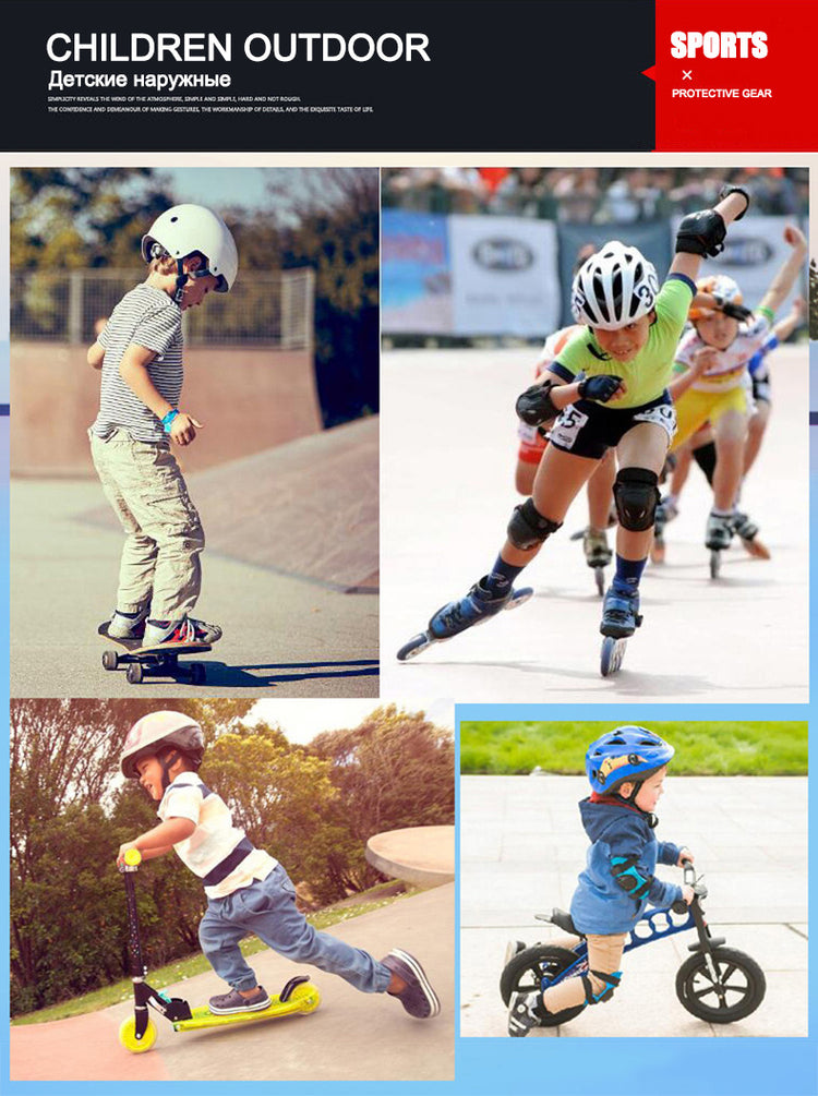 a collage of children skating