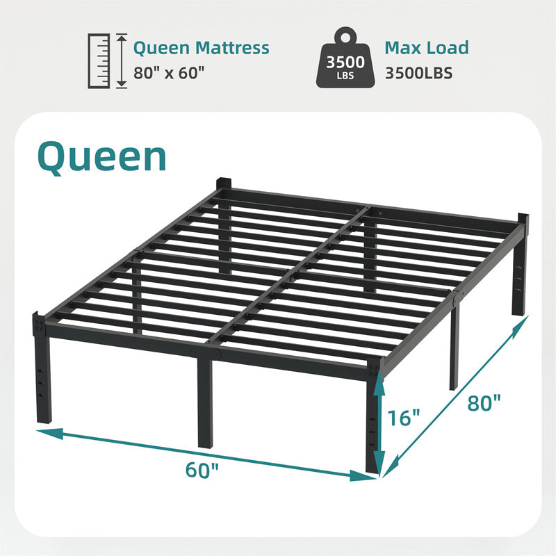 a bed frame with dimensions