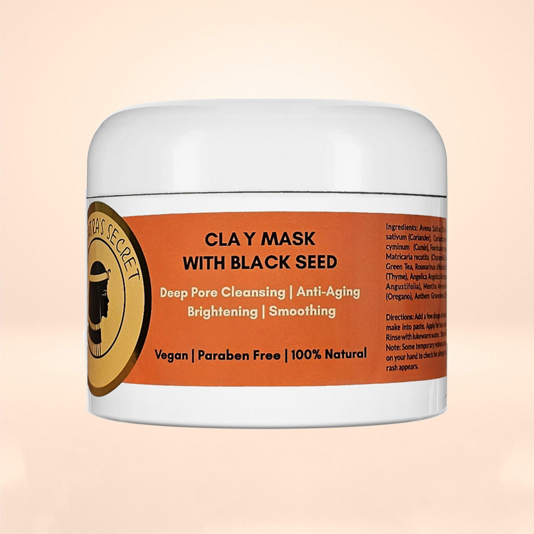a white container with orange label