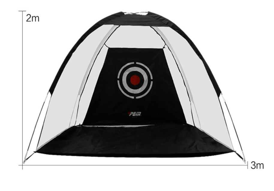 a black and white tent