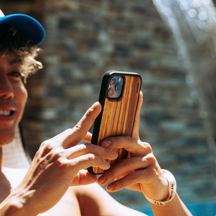 a man holding a phone