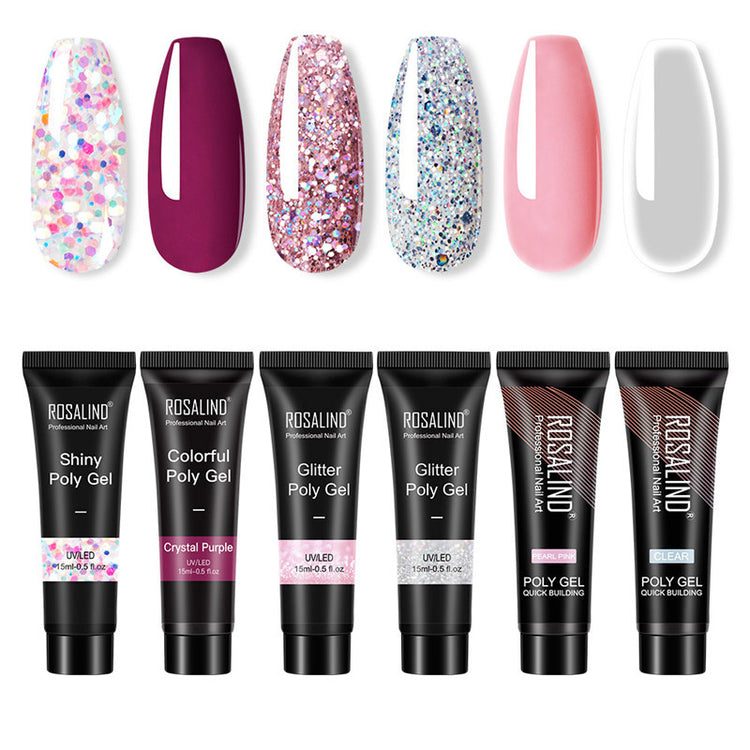 a row of different colored nail polish tubes