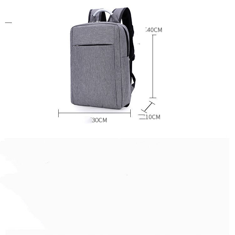a grey backpack with size of the size of it