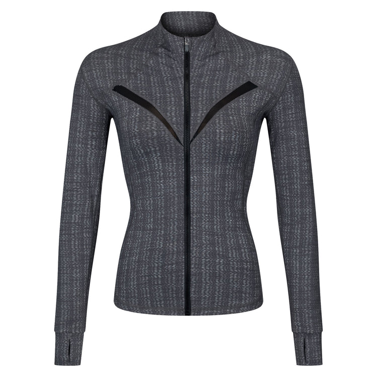 a black and grey jacket