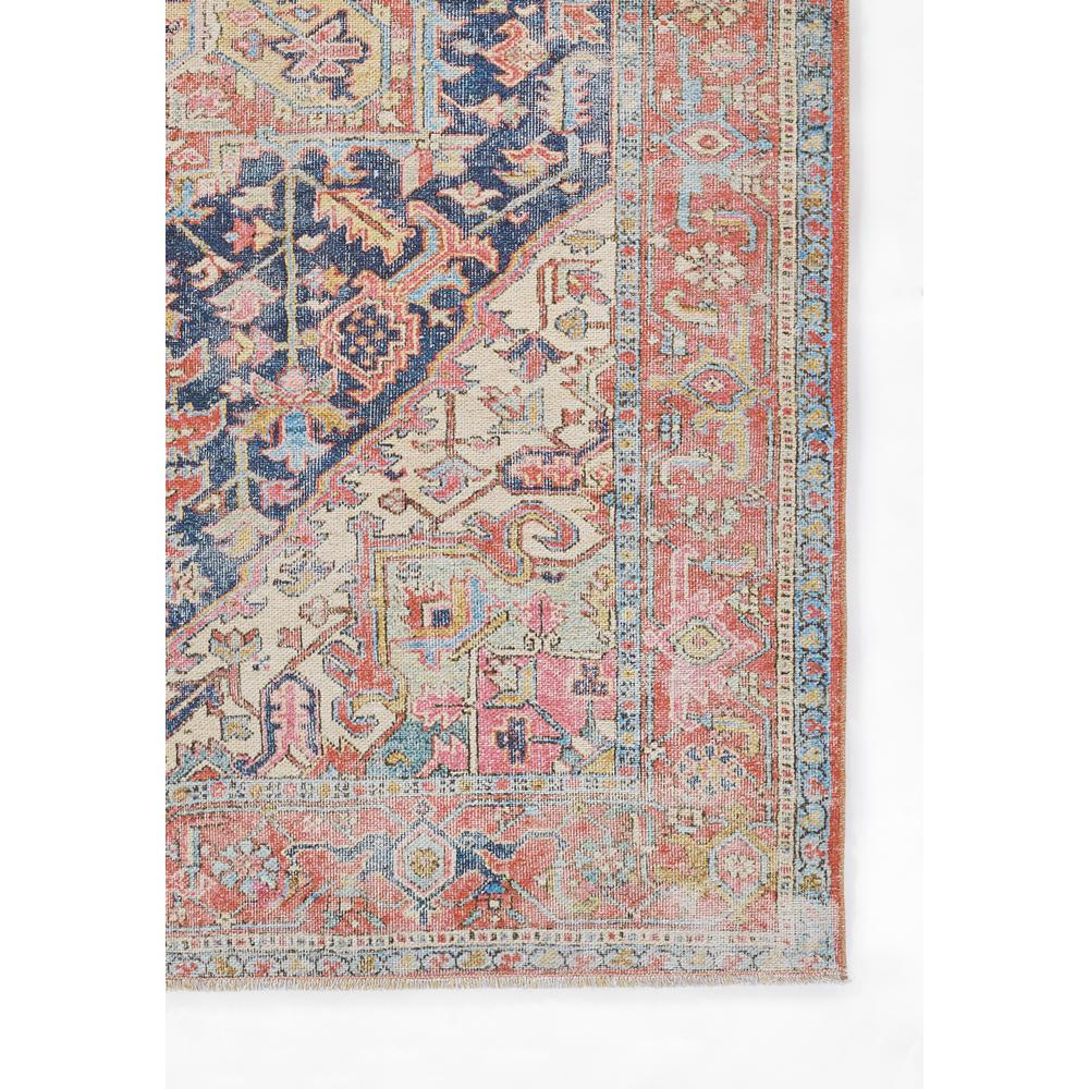 Traditional Rectangle Area Rug, Navy, 5'6" X 8'6"