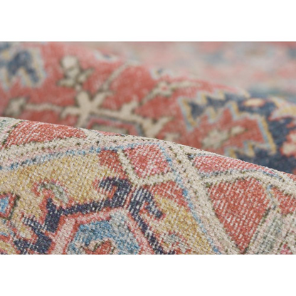 Traditional Rectangle Area Rug, Navy, 5'6" X 8'6"