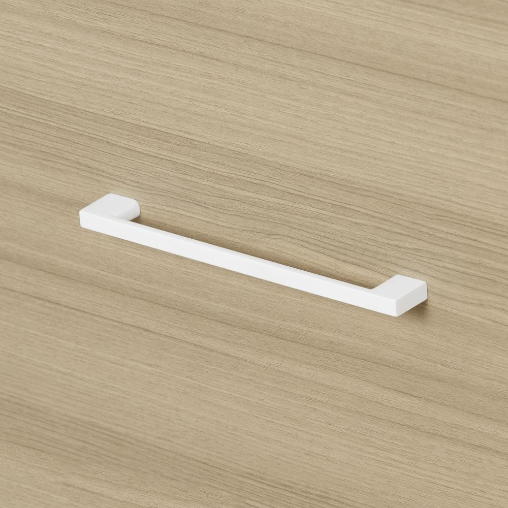 Munich 6-Drawer Double Dresser, White and Soft Elm