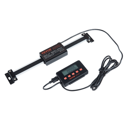 VEVOR Digital Readout, 6'' & 12'' & 24'', Linear Scale 3 Axis DRO Display Kit with L-Shaped Brackets Z-Shaped Brackets Thickened Plates Screws Button Cells
