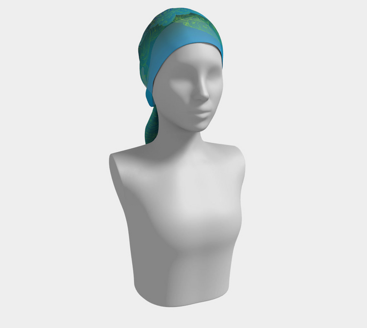 a mannequin with a head scarf