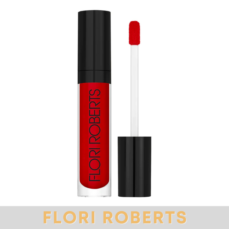 a red liquid lipstick with a black cap