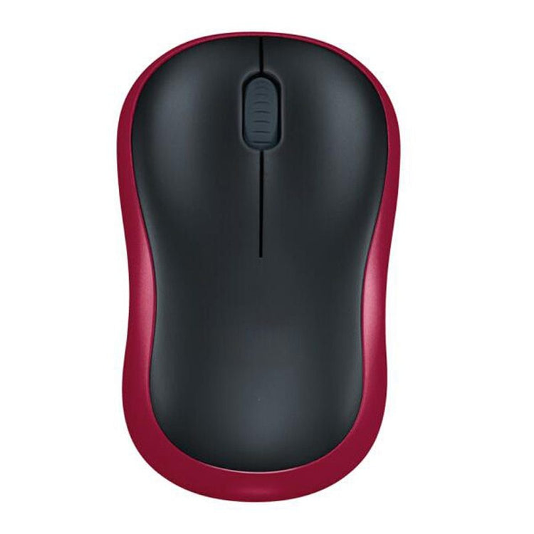 a black and red computer mouse