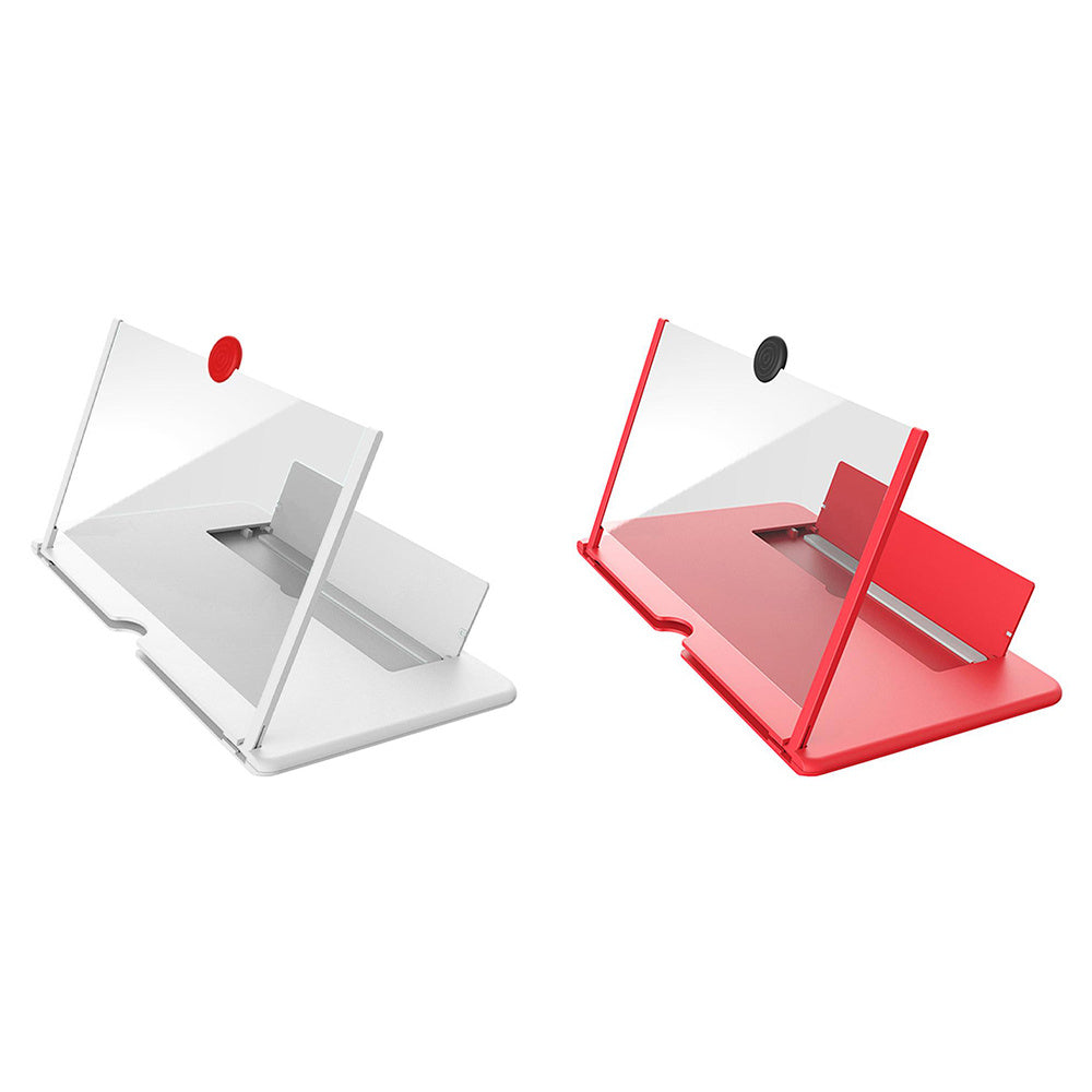 a red and white plastic holder