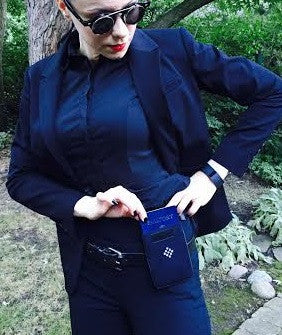 a woman in a suit