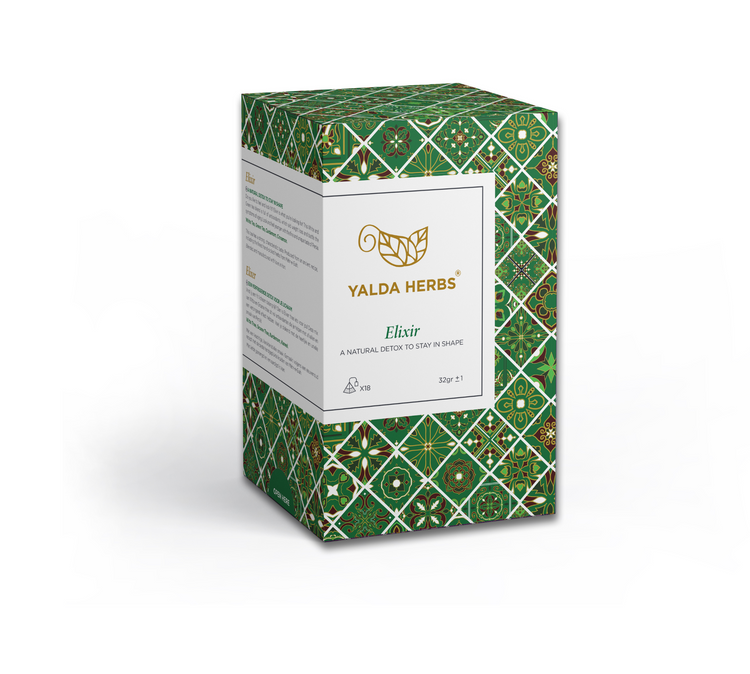 a green box with white label