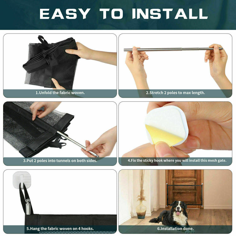 a collage of instructions on how to install a mesh bag