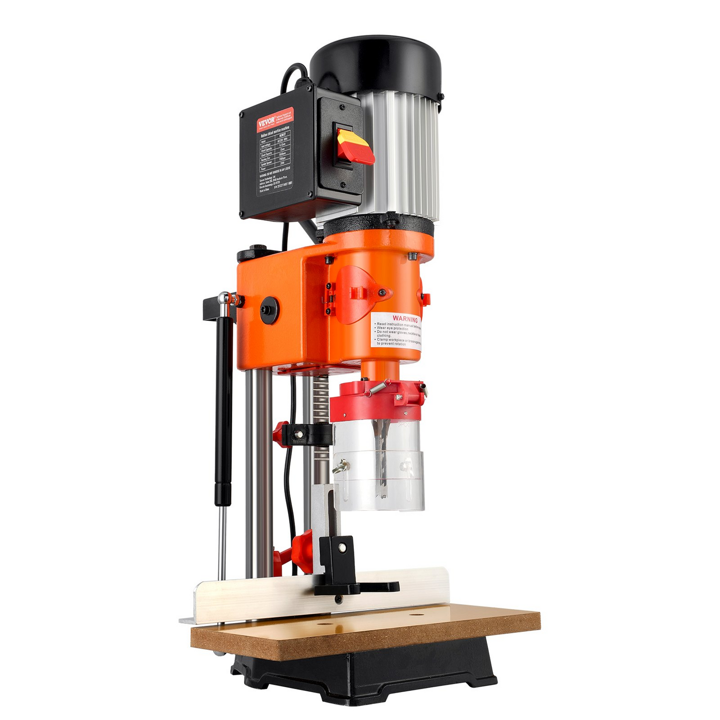 VEVOR Benchtop Mortise Machine, 370W, 1725 RPM Woodworking Mortising Machine, with 1/4-Inch 3/8-Inch 1/2-Inch Chisels Wooden Workbench, for Making Round Holes Square Holes Or Special Square Holes