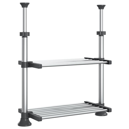 Kitchen Shelf 19.7"x9.8"x(19.7"-27.6") Aluminum