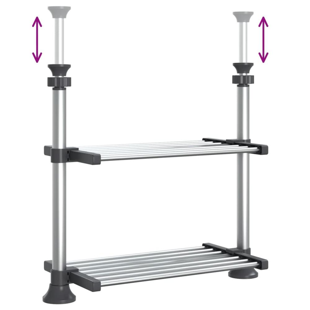 Kitchen Shelf 19.7"x9.8"x(19.7"-27.6") Aluminum