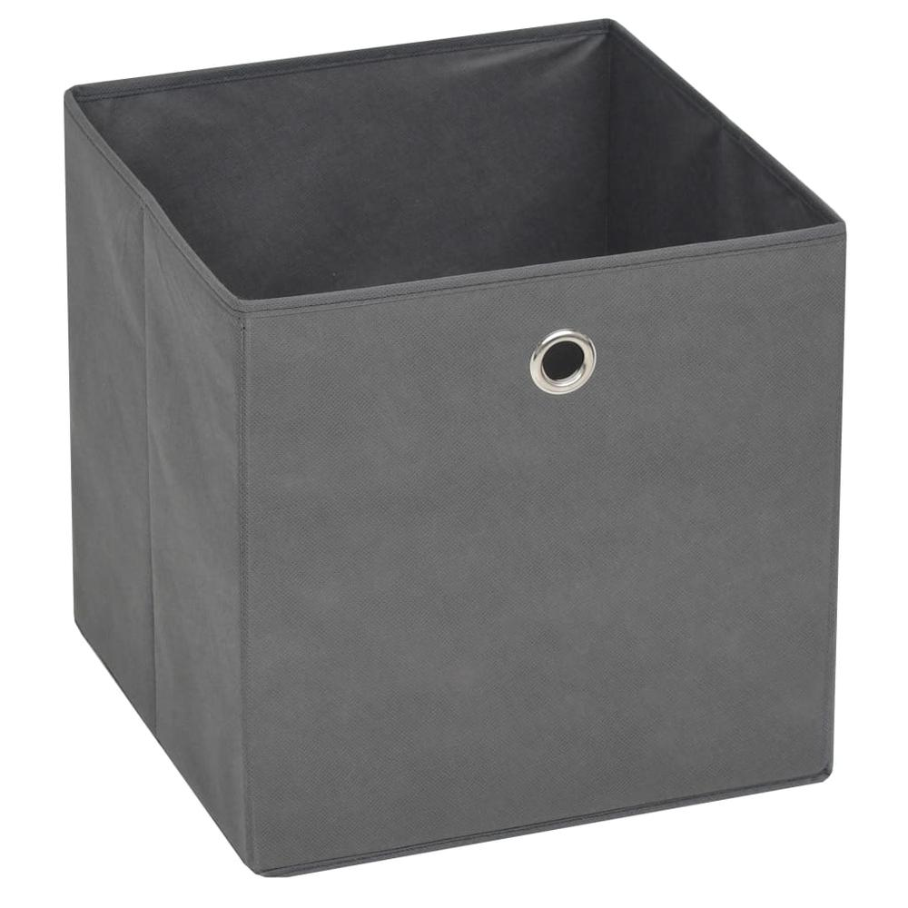 Storage Boxes 10 pcs Non-woven Fabric 12.6"x12.6"x12.6" Gray