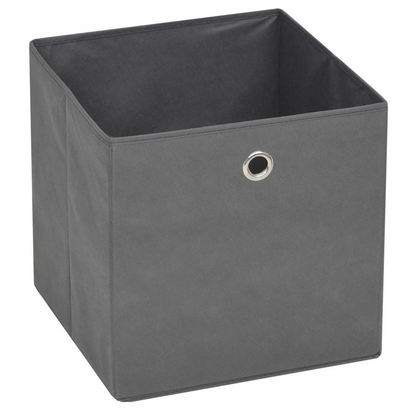 Storage Boxes 10 pcs Non-woven Fabric 12.6"x12.6"x12.6" Gray