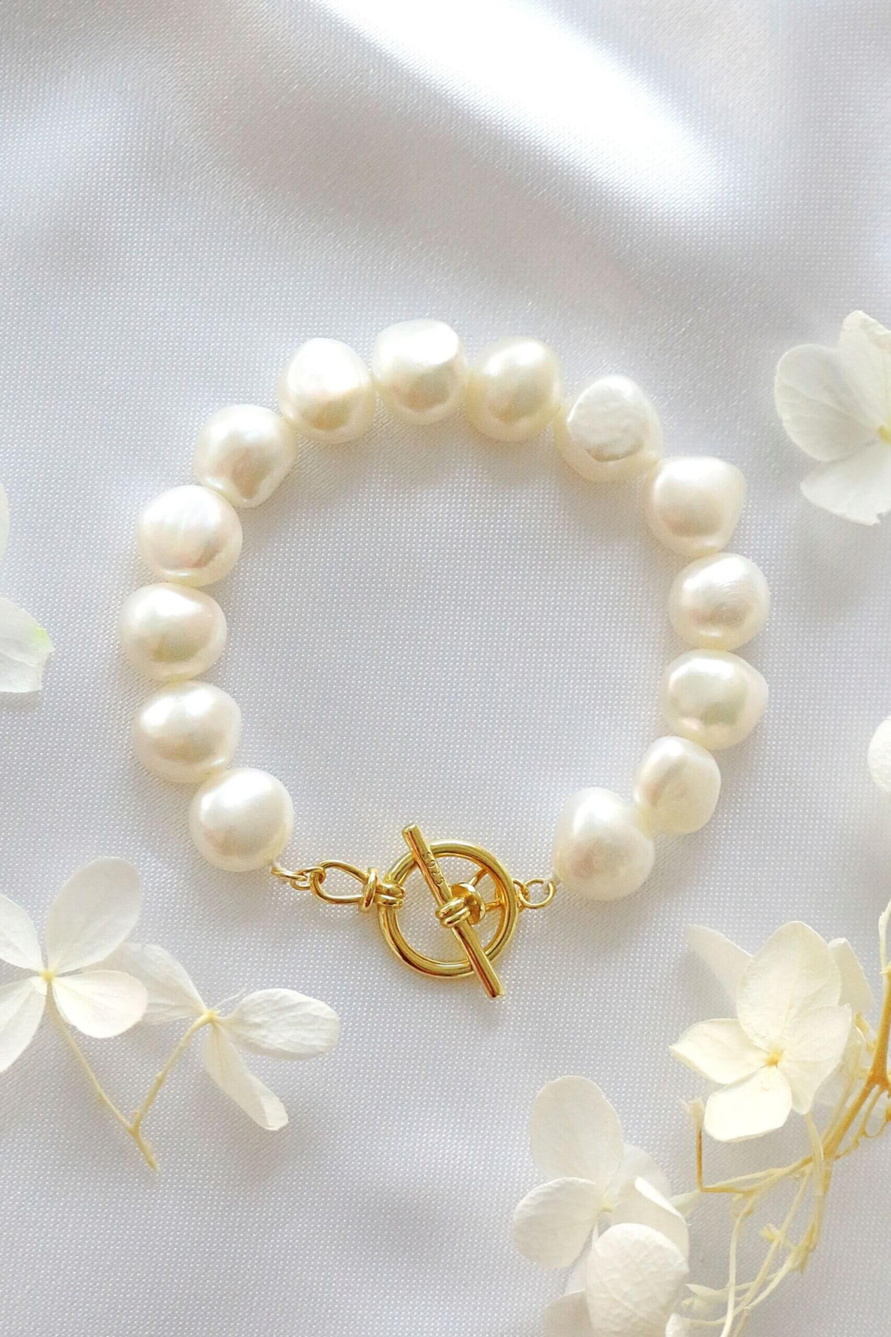 24K Baroque Freshwater Pearls Bracelet