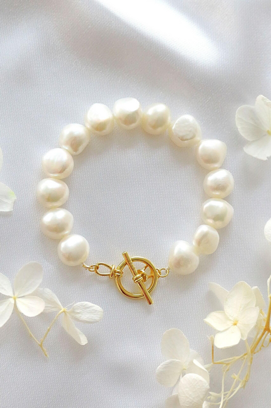 24K Baroque Freshwater Pearls Bracelet