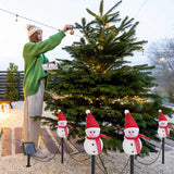 Solar-Powered Christmas Snowman Garden Stake Light