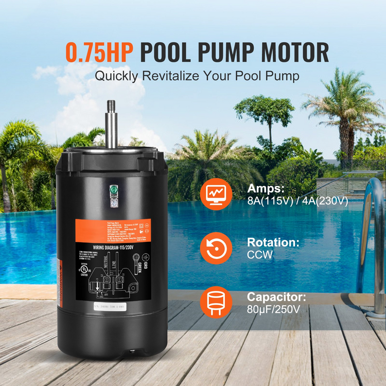 a pool pump with text and words