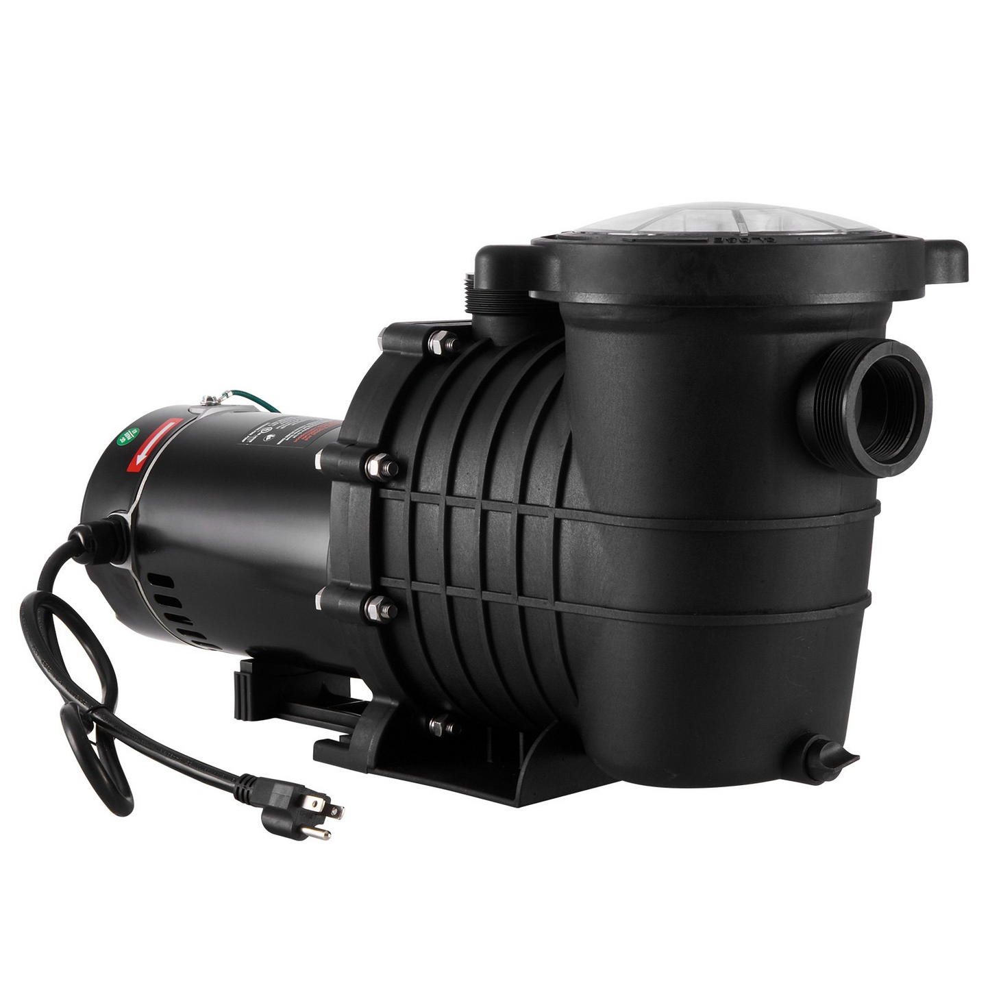 VEVOR Above Ground Pool Pump, 1.5 HP, 100 GPM Single Speed Swimming Pool Pump, 110V/240V 3450 RPM 50.9 ft Max Head Pool Pump with Filter Basket, for Above Ground Pools Hot Tubs Spas,Tested to UL Standards