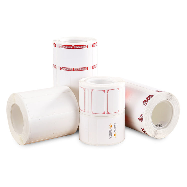 a group of rolls of labels