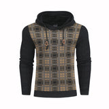 Men Knitting Hooded Sweater 3D Elastic Color Insert Hoodies