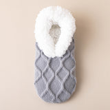 Unisex Plush Non-Slip Thermal Slipper Socks