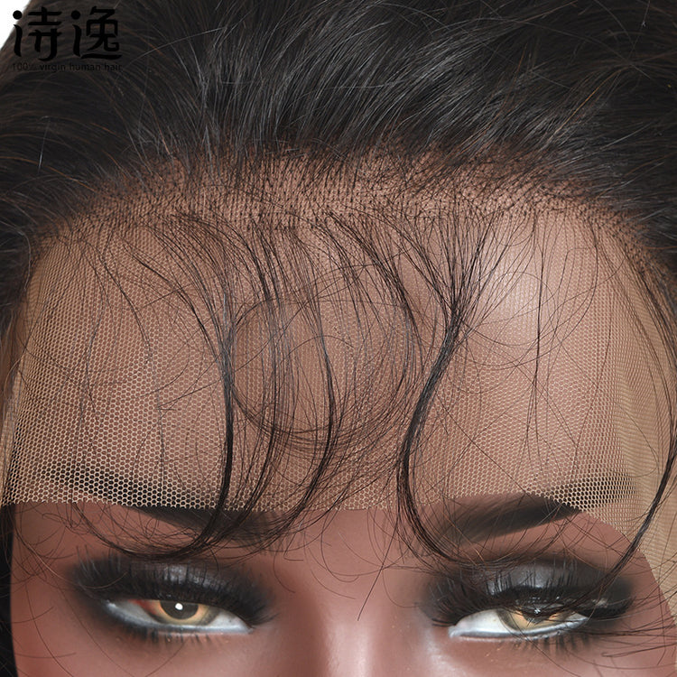 a mannequin with a mesh over her head