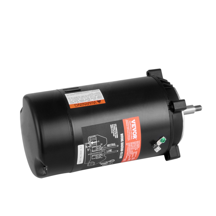 a black cylinder with a red label