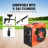 VEVOR PCP Air Compressor, 4500PSI/30Mpa Portable PCP Airgun Compressor - Built-in Water and Fan Cooling System, Auto-Stop | DC12V/AC120V Paintball Tank Compressor for Air Rifle, Scuba Diving Bottle