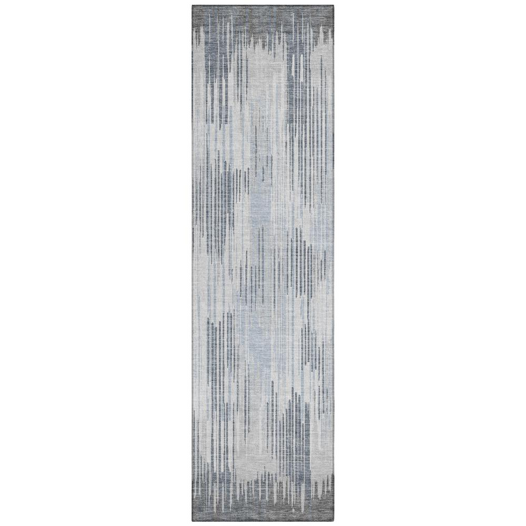 a grey and blue rug