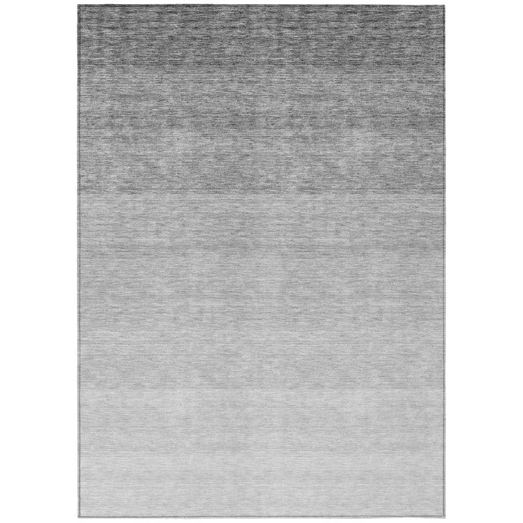 a grey and white rug