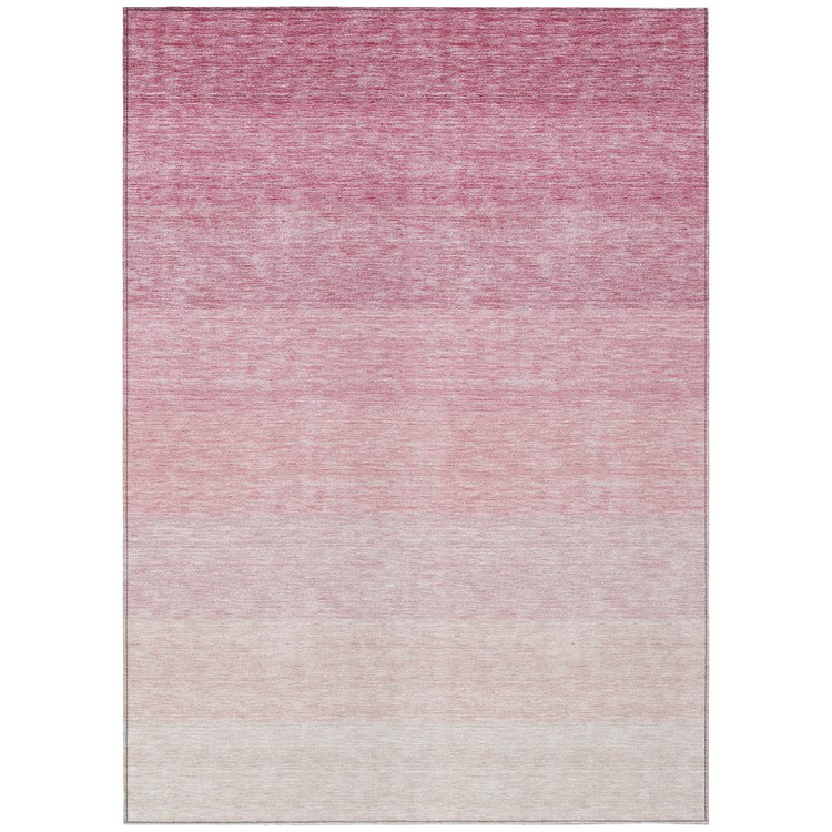 a rug with a gradient of pink and white