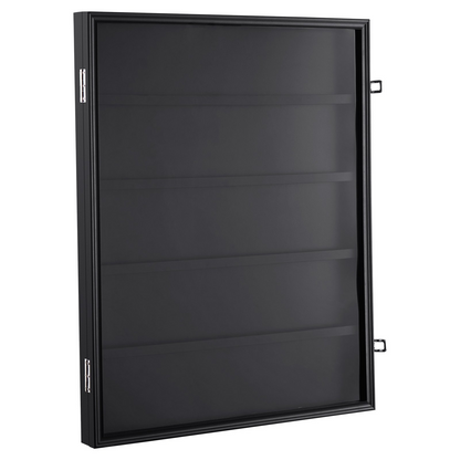 VEVOR 35 Graded Sports Card Display Case, 24.3x30.5x2.1 in, Baseball Card Display Frame with 98% UV Protection Clear View PC Glass, Lockable Wall Cabinet for Football Basketball Hockey Trading Card