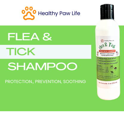 Healthy Paw Life's Flea and Tick Shampoo for Dogs and Cats - Powered by Natural Essential Oils