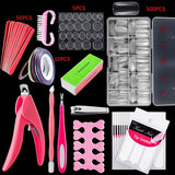 500-Piece French Acrylic Nail Set