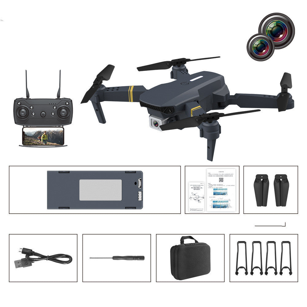 a drone with a camera and accessories