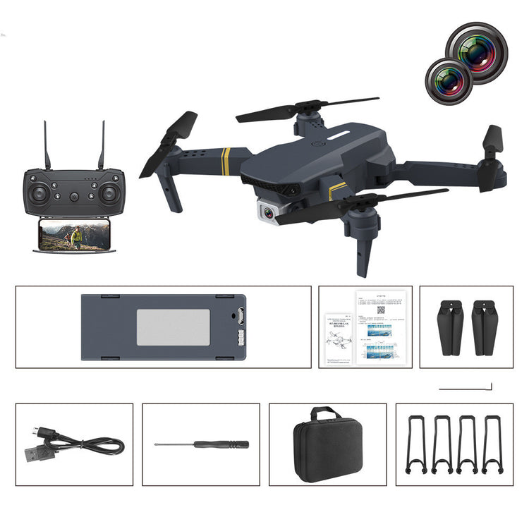 a drone with a camera and accessories
