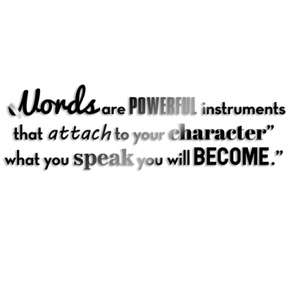 Inspirational Wall Vinyl Quote Sticker - Motivational Positive Inspiration Decal - Motivating Bedroom Classroom Saying - Words Are Powerful